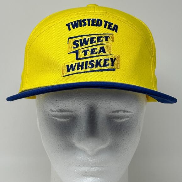 Twisted Tea Sweet Tea Whiskey Hat Cap Yellow Snapback Alcoholic Beverage Liquor - Picture 2 of 11